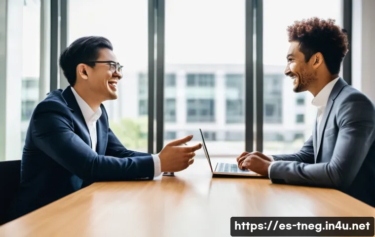 무역협상 실무에서 협력 업체와의 관계 구축 - **Prompt:** A diverse group of four business professionals, two men and two women of varying ethnici...